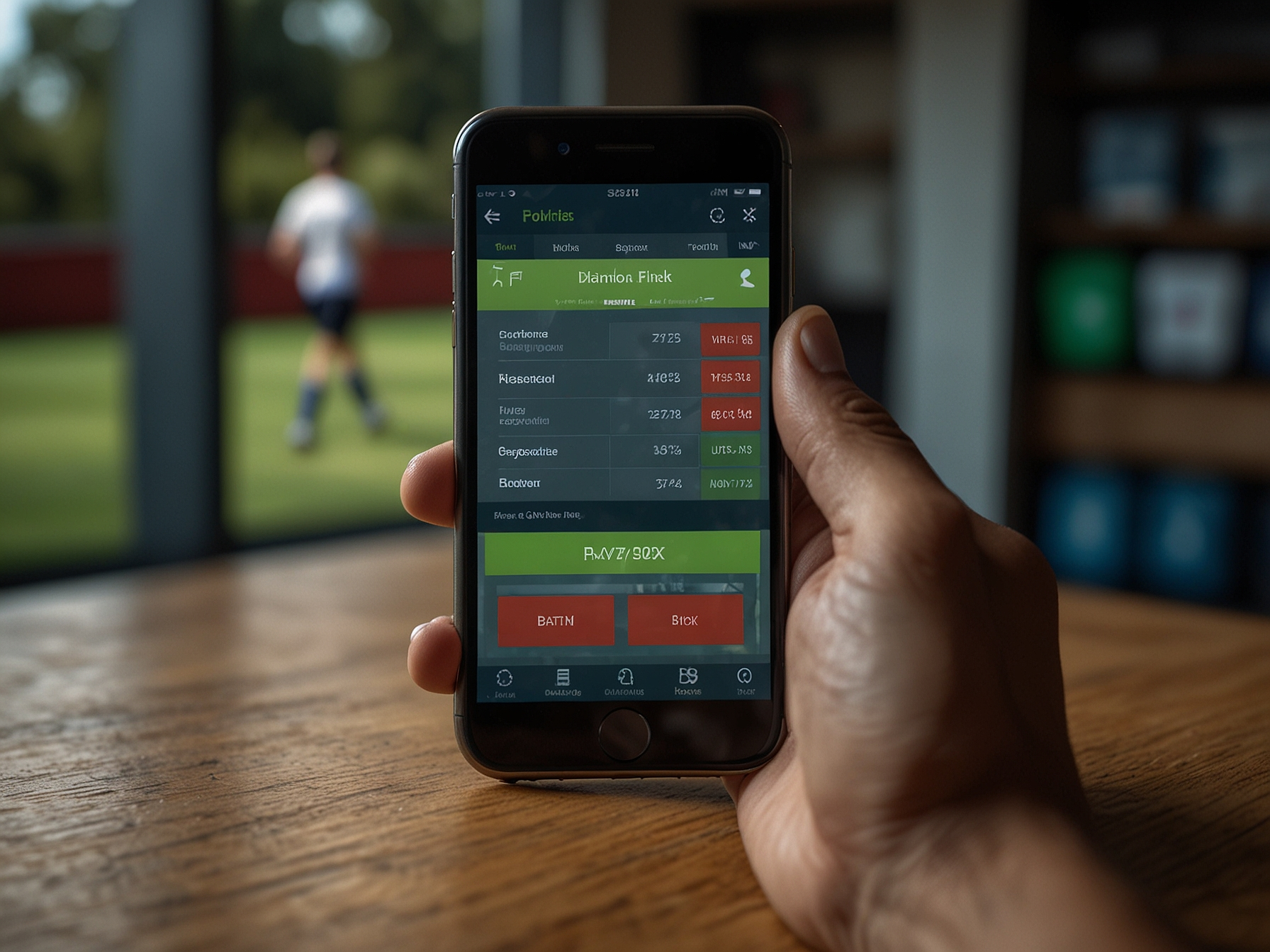 App móvil abierta en smartphone